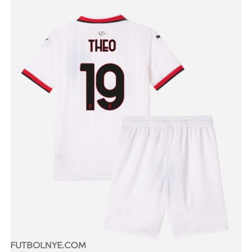 Camiseta AC Milan Theo Hernandez #19 Visitante Equipación para niños 2024-25 manga corta (+ pantalones cortos)